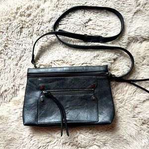 New without tags - dark slate gray crossbody bag with tassels